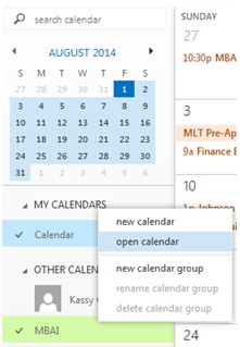 Office 365 Calendar Screenshot 2